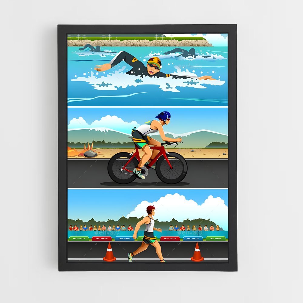Poster Triathlon Fever – affiche Athlétisme (vue 2)